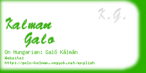 kalman galo business card